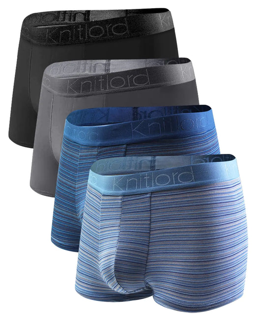 Men’s Soft Modal Boxer Briefs – Breathable Everyday Comfort (4-Pack)