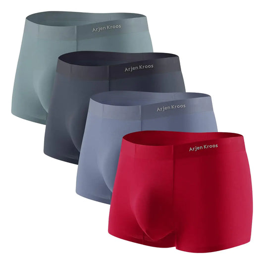 Men’s Modal Boxer Briefs – Ultra Soft Seamless Trunks (4-Pack)