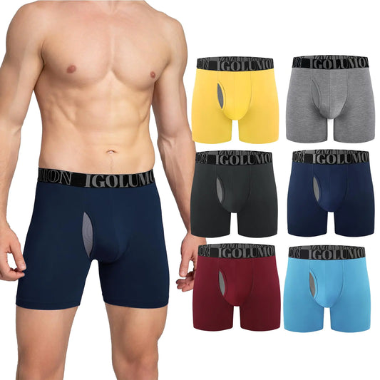Igolumon Men's Athletic Fit Boxer Briefs – 6-Pack Performance Set