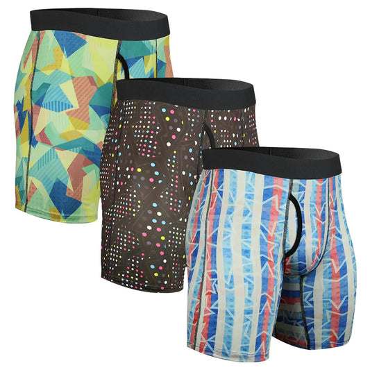 Men’s Bold Print Boxer Briefs – 3-Pack Statement Collection